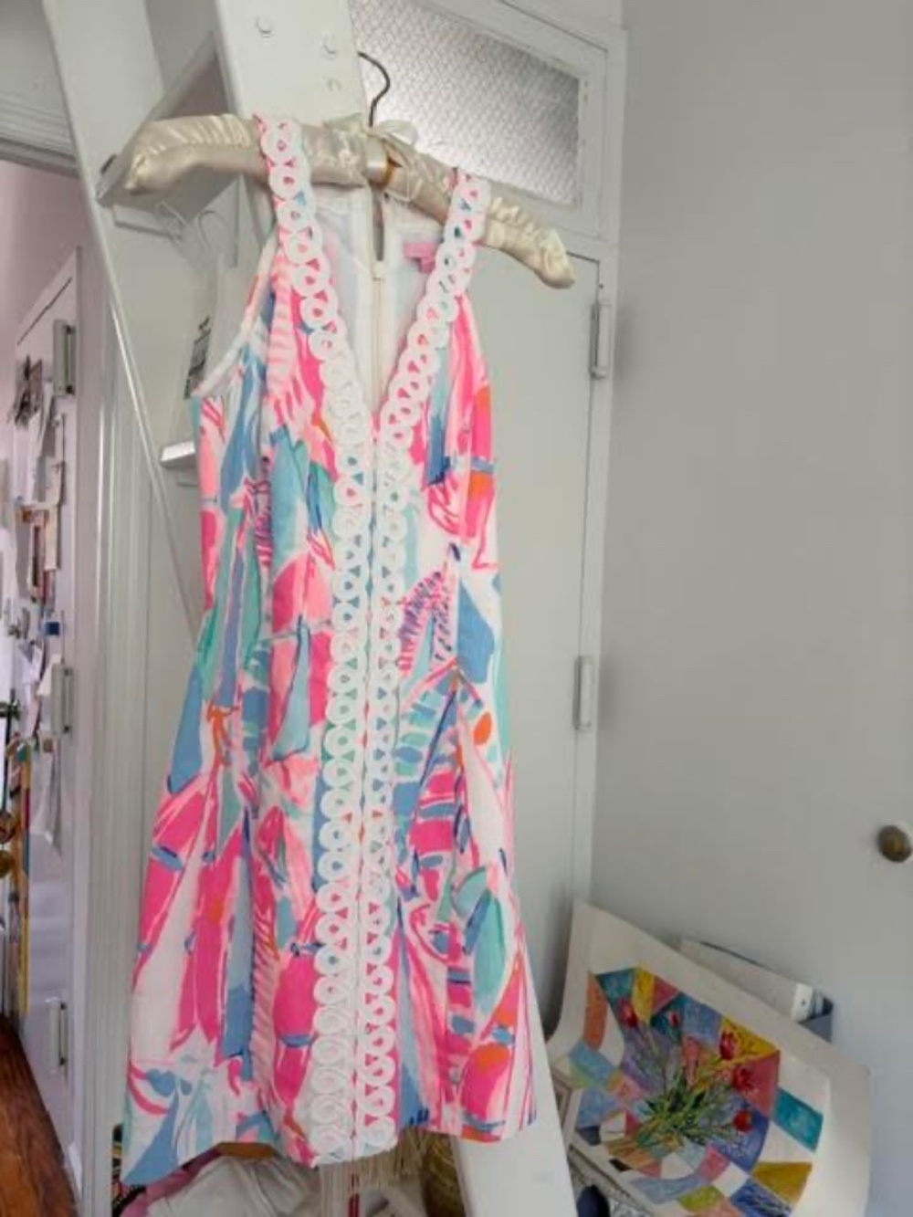 Lilly Pulitzer | Shift Dress in Hues of Coral and Blue
